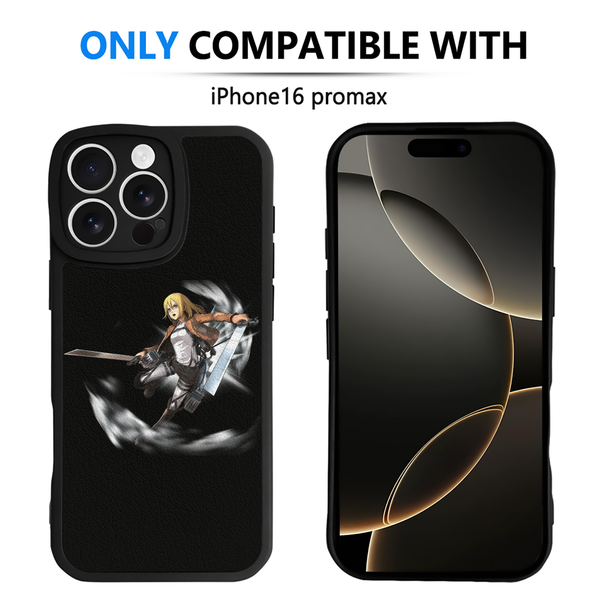（画像用） 進撃の巨人 クリスタ·レンズ Attack on Titan Christa Lenz 【iPhone 16シリーズ対応】シリコンスマホケース（レザー調） 材質：シリコン